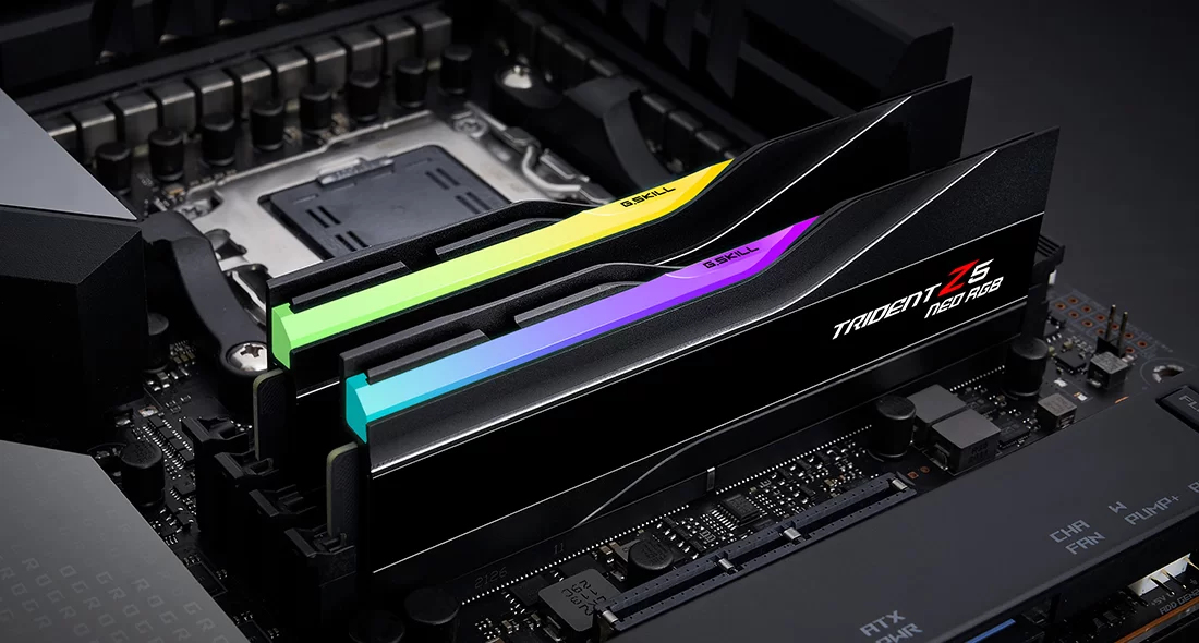 Zweites Bild vonG.Skill Trident Z5 RGB F5-8000J4048G24GX2-TZ5NR, 48 GB, 2 x 24 GB, DDR5, 8000 MHz, 288-pin DIMM