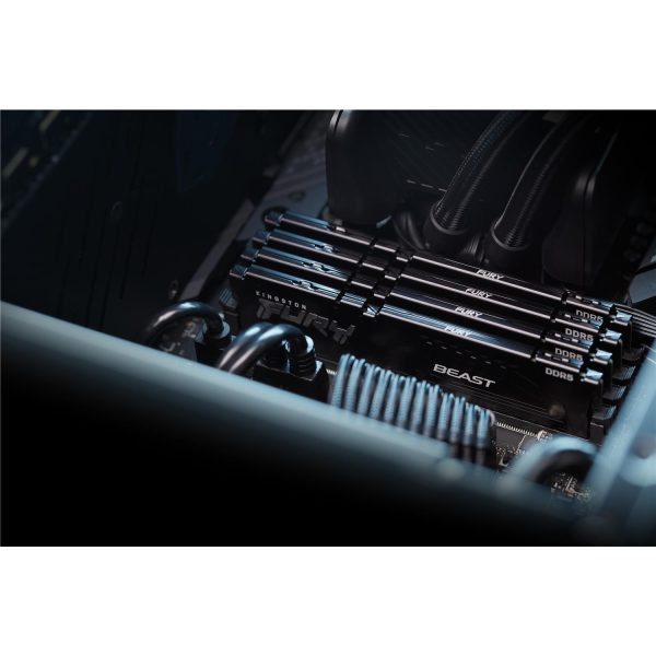 Zweites Bild vonKingston FURY Beast 16GB 5600MT/s DDR5 CL40 DIMMFURY Black, 16 GB, 1 x 16 GB, DDR5, 288-pin DIMM, Schwarz