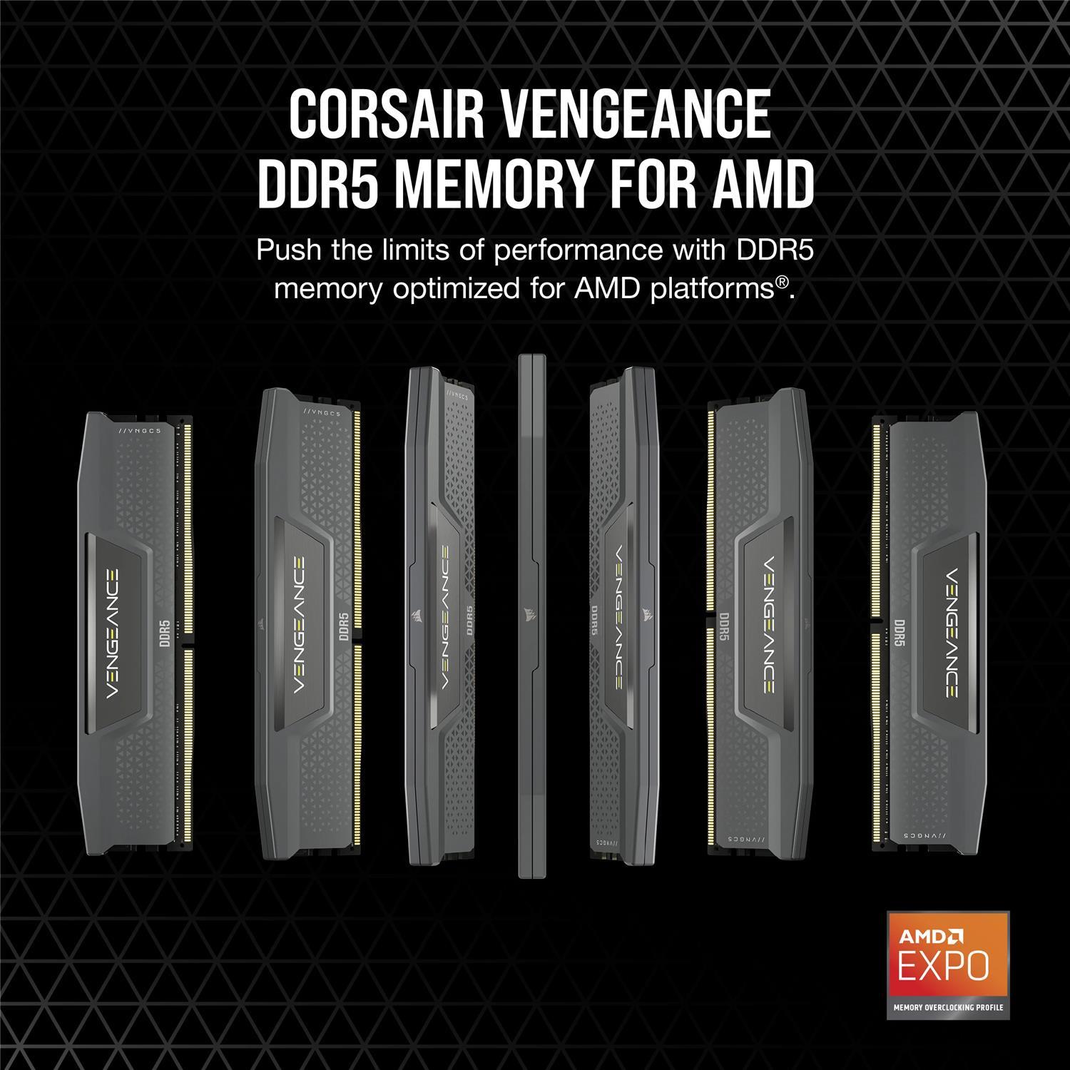 Zweites Bild vonCorsair Vengeance CMK32GX5M2B6400Z30, 32 GB, 2 x 16 GB, DDR5, 288-pin DIMM