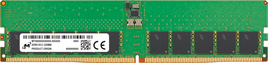 Crucial Micron 32GB DDR5-5600 ECC UDIMM 2Rx8 CL46, 32 GB, 1 x 32 GB, DDR5, 5600 MHz