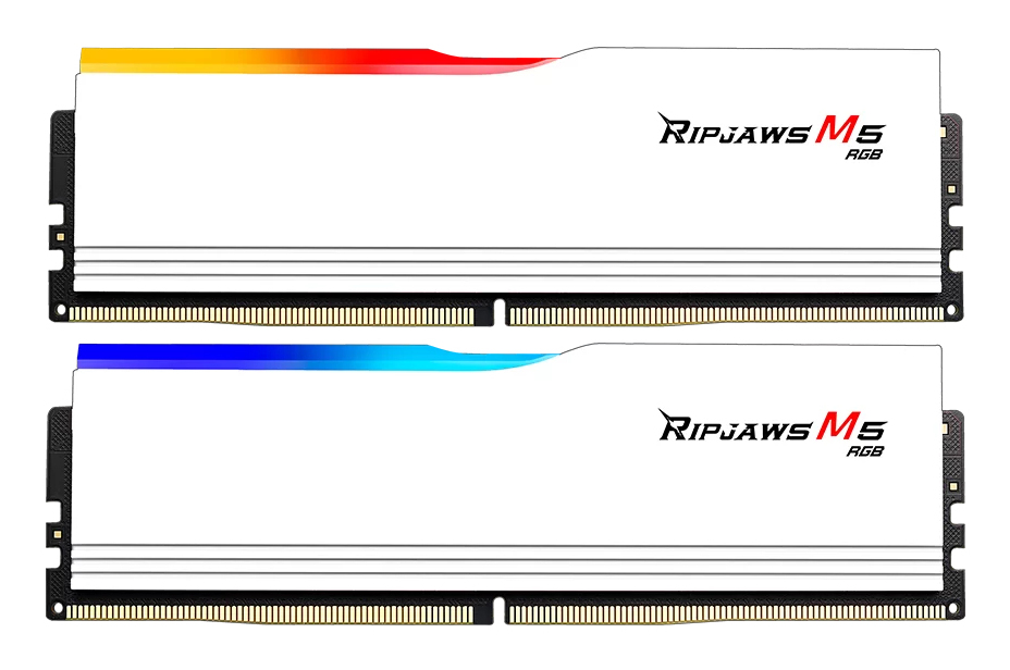 G.Skill Ripjaws M5 RGB F5-6400J3648F16GX2-RM5RW, 32 GB, 2 x 16 GB, DDR5, 6400 MHz, 288-pin DIMM