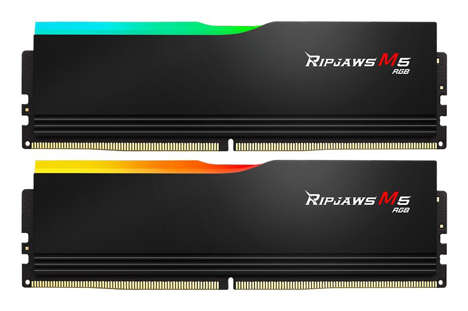 G.Skill Ripjaws M5 RGB F5-5200J4040A32GX2-RM5RK, 64 GB, 2 x 32 GB, DDR5, 5200 MHz, 288-pin DIMM