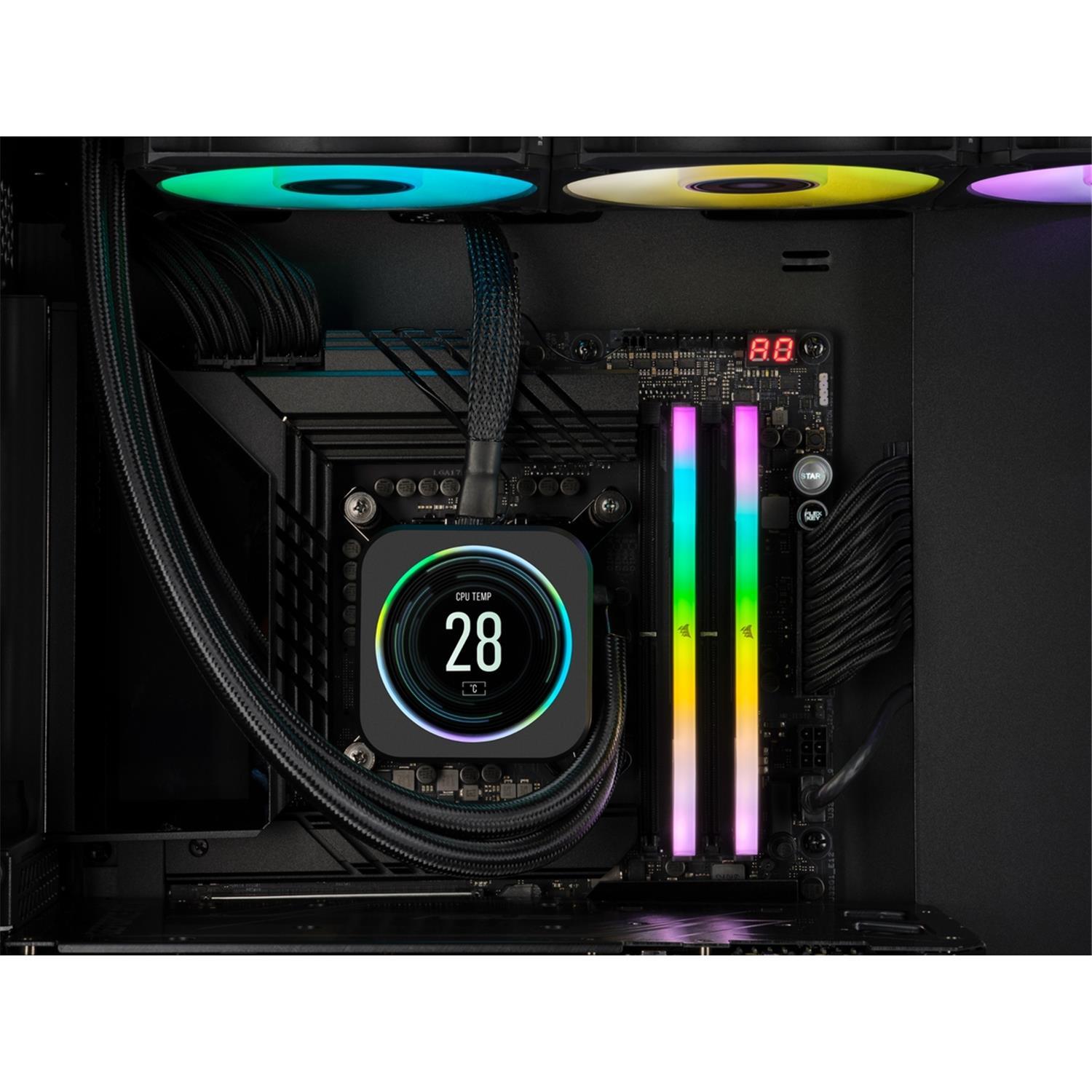 Zweites Bild vonCorsair Vengeance RGB , 32 GB, 2 x 16 GB, DDR5, 6200 MHz, 288-pin DIMM