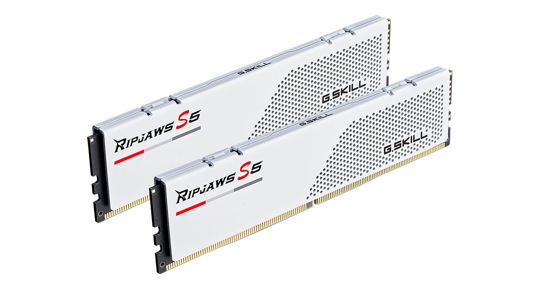 Zweites Bild vonG.Skill Ripjaws S5, 32 GB, 2 x 16 GB, DDR5, 5600 MHz, 288-pin DIMM, Weiß