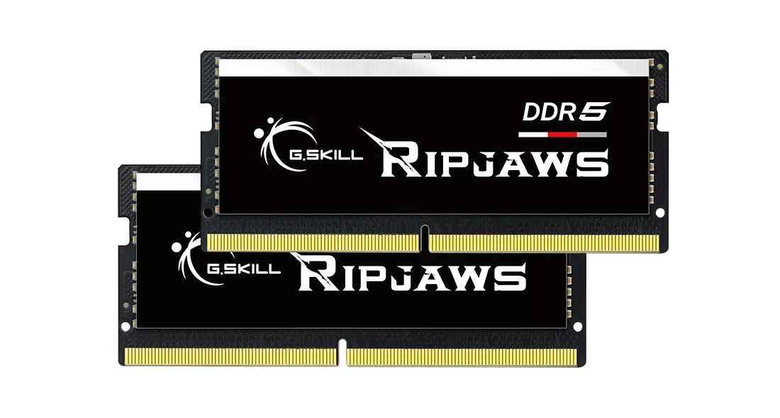 G.Skill Ripjaws F5-5600S4645A16GX2-RS, 32 GB, 2 x 16 GB, DDR5, 5600 MHz, 262-pin SO-DIMM