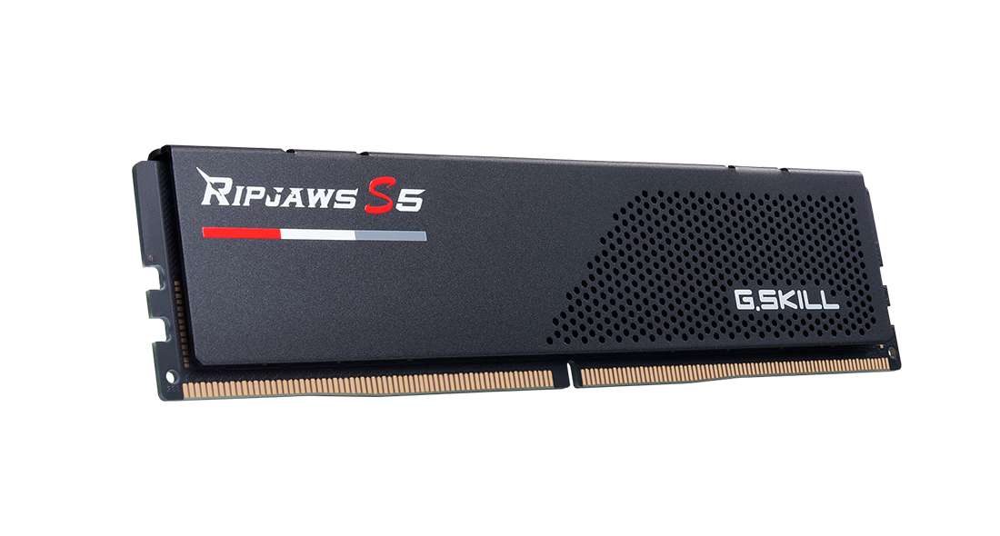 Zweites Bild vonG.Skill Ripjaws S5 F5-5600J3636C16GX2-RS5K, 32 GB, 2 x 16 GB, DDR5, 5600 MHz, 288-pin DIMM, Schwarz