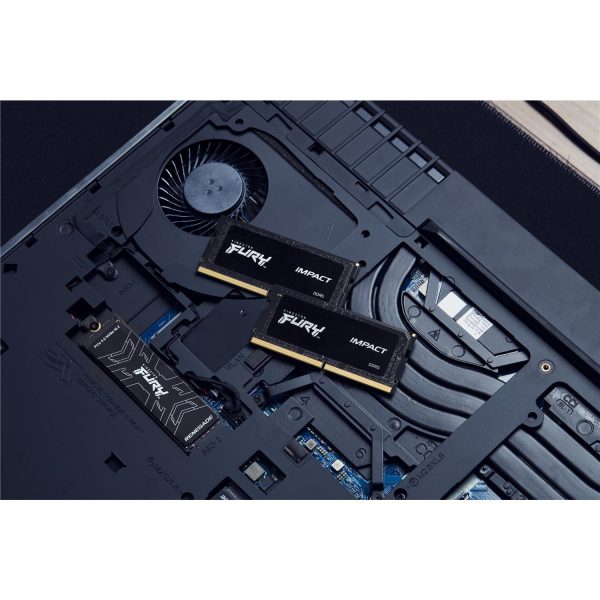 Zweites Bild vonKingston FURY 8GB 4800MT/s DDR5 CL38 SODIMM Impact, 8 GB, 1 x 8 GB, DDR5, 262-pin SO-DIMM