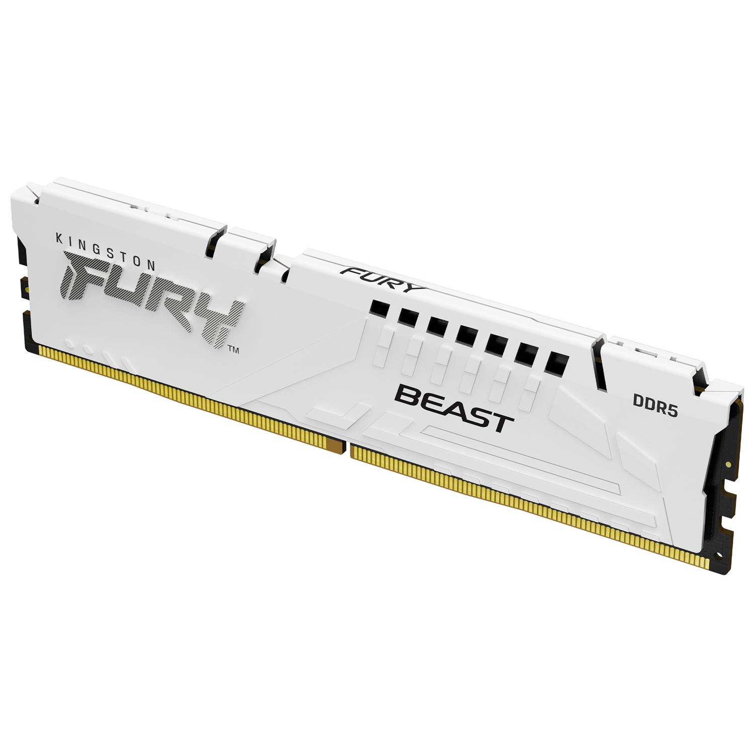 Kingston FURY Beast 32GB 5600MT/s DDR5 CL36 DIMM White EXPO, 32 GB, 1 x 32 GB, DDR5, 288-pin DIMM