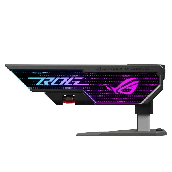 ASUS ROG Herculx Graphics Card Holder, Universal, Grafikkartenhalter, Thermoplast, Zink, Schwarz, Grau, Blau, Grün, Rot, 3-pin Addressable RGB