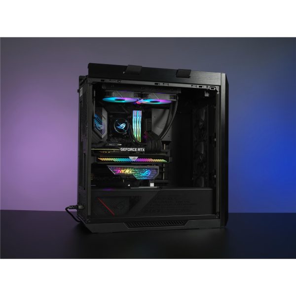 Zweites Bild vonASUS ROG Herculx Graphics Card Holder, Universal, Grafikkartenhalter, Thermoplast, Zink, Schwarz, Grau, Blau, Grün, Rot, 3-pin Addressable RGB