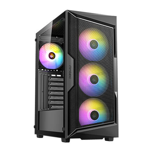 Antec AX61 Elite, Midi Tower, PC, Schwarz, ATX, ITX, micro ATX, Kunststoff, Stahl, 16 cm