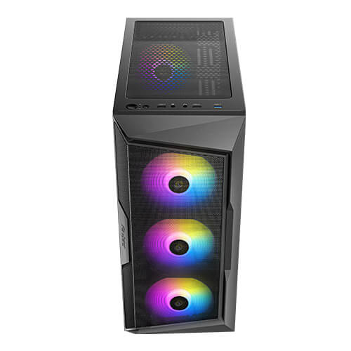 Zweites Bild vonAntec AX61 Elite, Midi Tower, PC, Schwarz, ATX, ITX, micro ATX, Kunststoff, Stahl, 16 cm