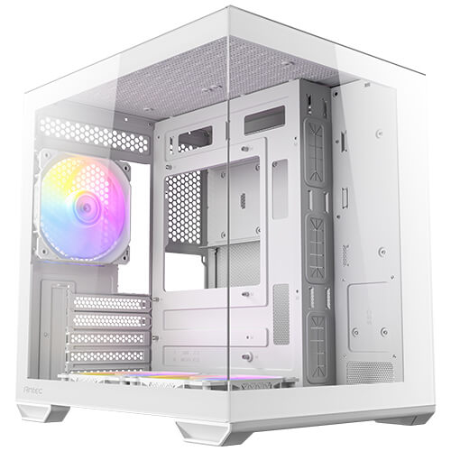 Antec 0-761345-10218-6, Mini Tower, PC, Weiß, ITX, micro ATX, 1x 120 mm, 2x 120 mm