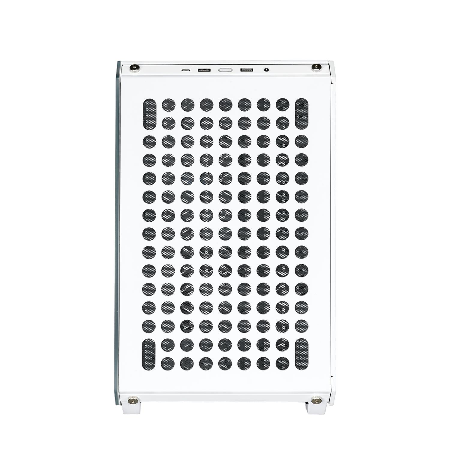 Zweites Bild vonCooler Master QUBE 500 Flatpack White Edition, Midi Tower, PC, Weiß, ATX, EATX, ITX, micro ATX, Kunststoff, Stahl, Gehärtetes Glas, 17,2 cm
