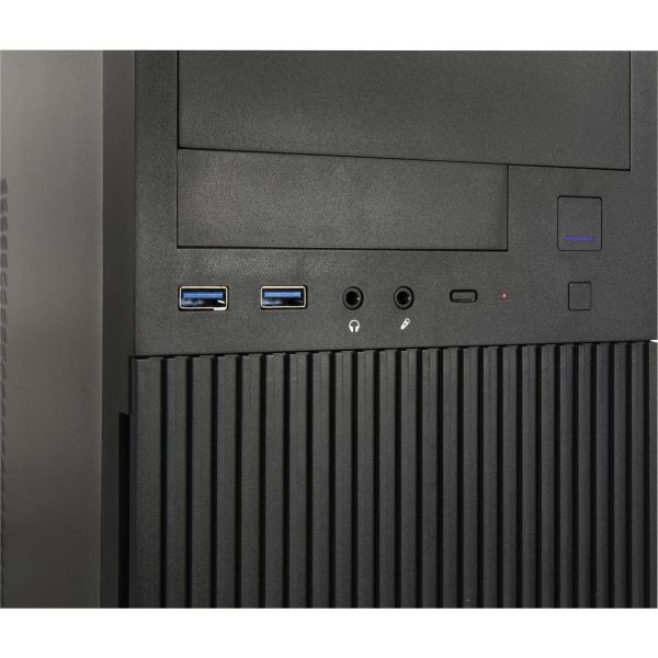 Zweites Bild vonInter-Tech IT-6521 Straight, Micro Tower, PC, Schwarz, micro ATX, Mini-ITX, Heimbüro, 12,5 cm
