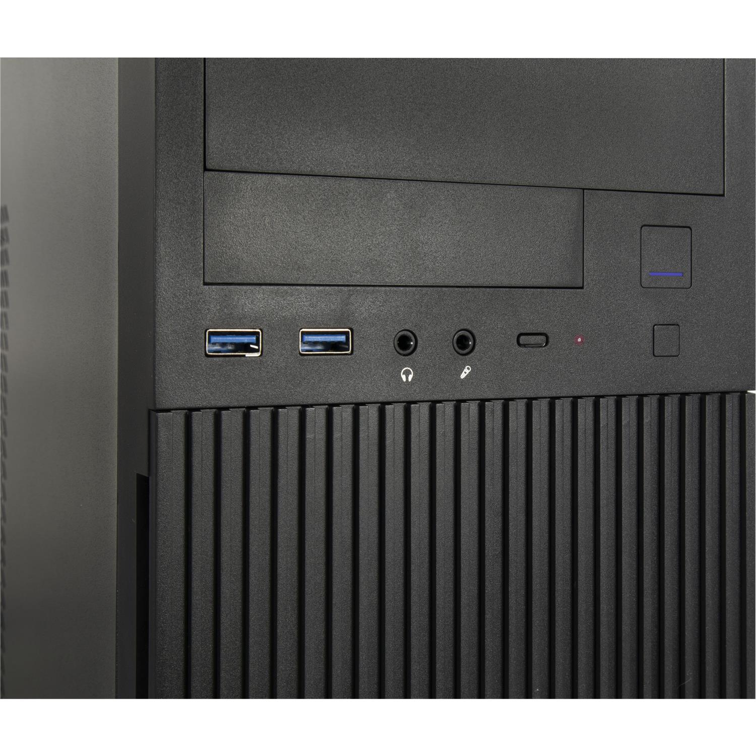 Zweites Bild vonInter-Tech IT-2815 Linear, Midi Tower, PC, Schwarz, ATX, micro ATX, Mini-ITX, Heimbüro, 13 cm