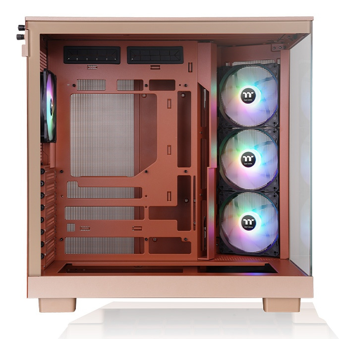 Zweites Bild vonThermaltake View 380 XL TG ARGB, Midi Tower, PC, Sand, ATX, micro ATX, Mini-ITX, SPCC, Gehärtetes Glas, Gaming
