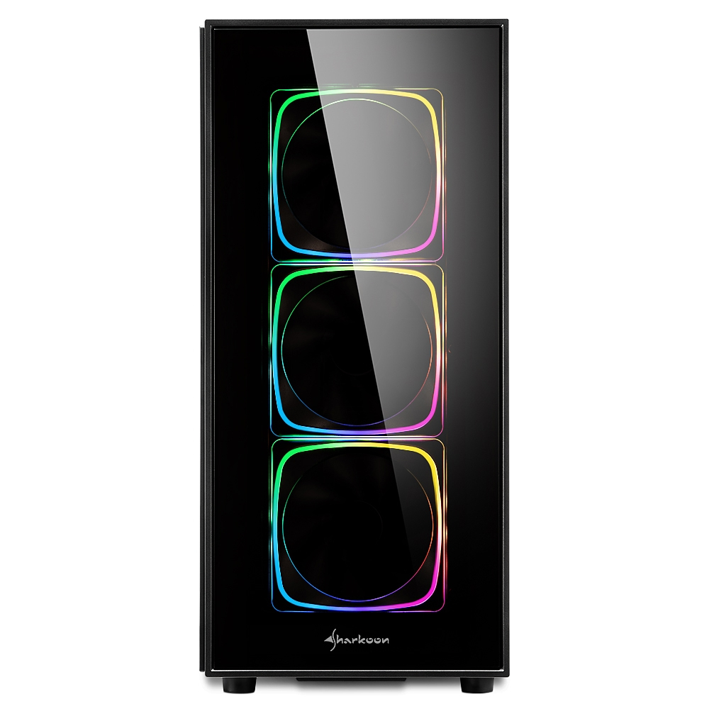 Zweites Bild vonSharkoon TG6 RGB, Midi Tower, PC, Schwarz, ATX, micro ATX, Mini-ITX, 16,5 cm, 40 cm