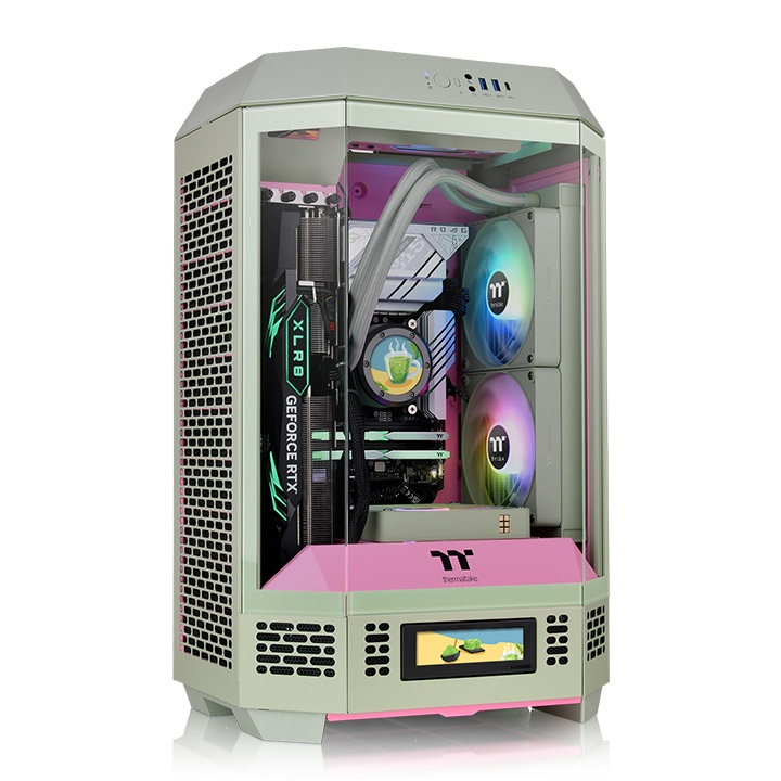Thermaltake Tower 300 Matcha Plum, Micro Tower, PC, Pflaume, micro ATX, Mini-ITX, SPCC, 21 cm