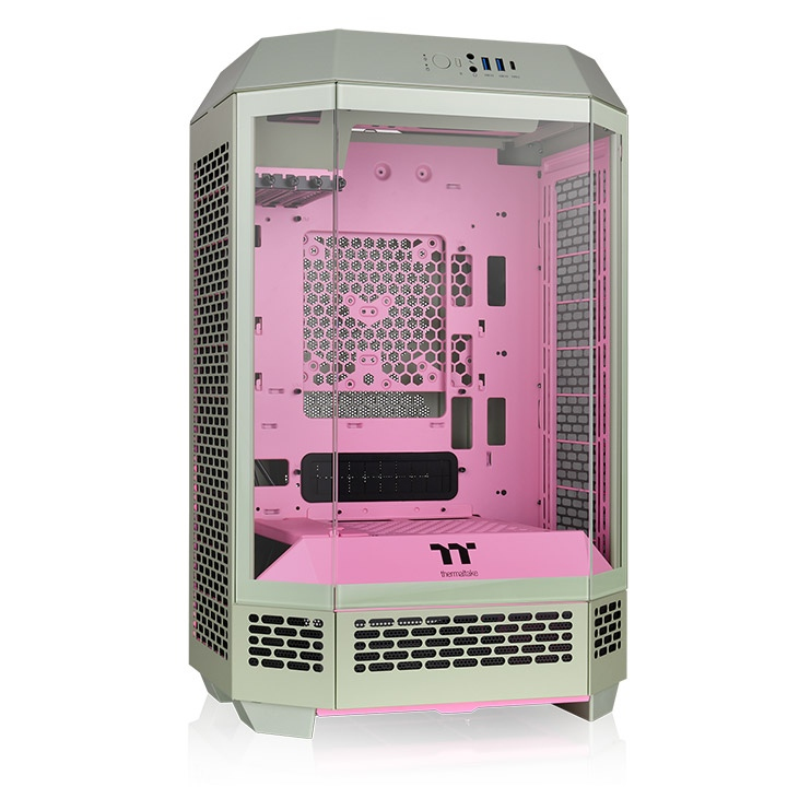 Zweites Bild vonThermaltake Tower 300 Matcha Plum, Micro Tower, PC, Pflaume, micro ATX, Mini-ITX, SPCC, 21 cm