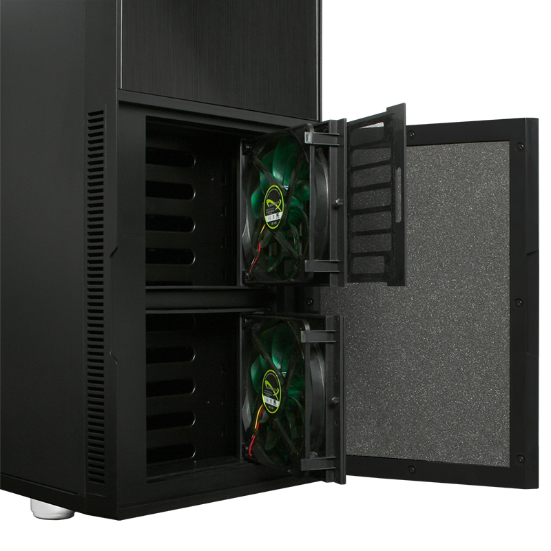 Zweites Bild vonNanoxia Deep Silence 6 Rev. B Dark Black, Full Tower, PC, Schwarz, ATX, EATX, HPTX, micro ATX, Mini-ATX, XL-ATX, Kunststoff, Stahl, 20 cm