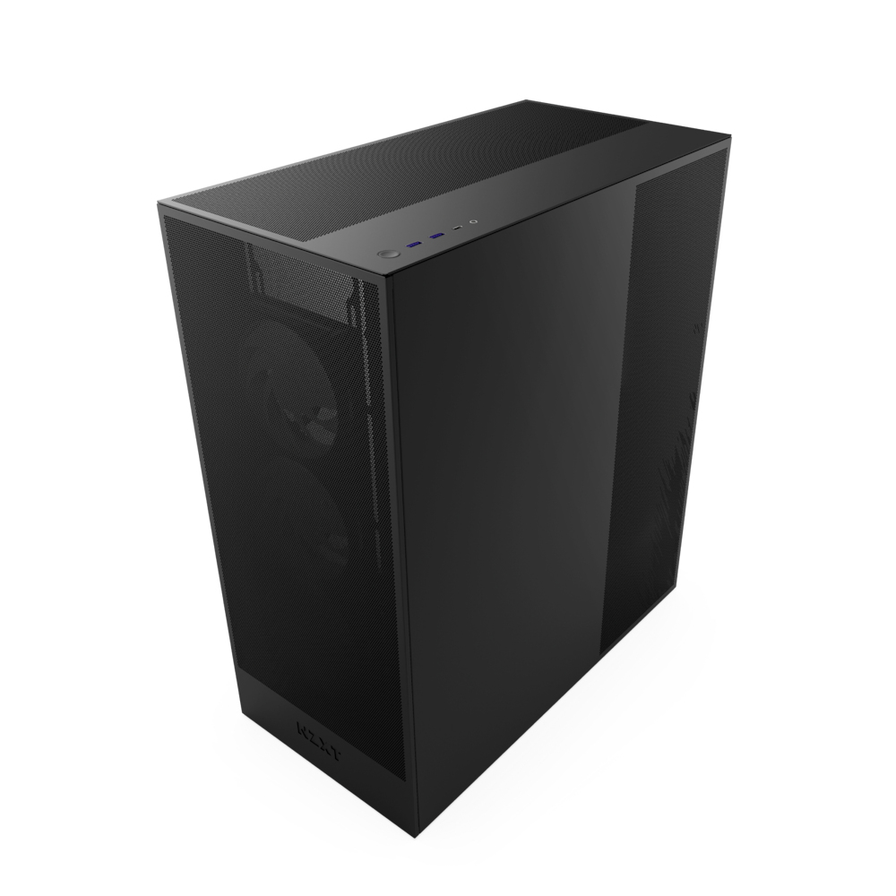 Zweites Bild vonNZXT H7 Flow RGB, Midi Tower, PC, Schwarz, ATX, EATX, micro ATX, Mini-ITX, SGCC, Gehärtetes Glas, 18,5 cm