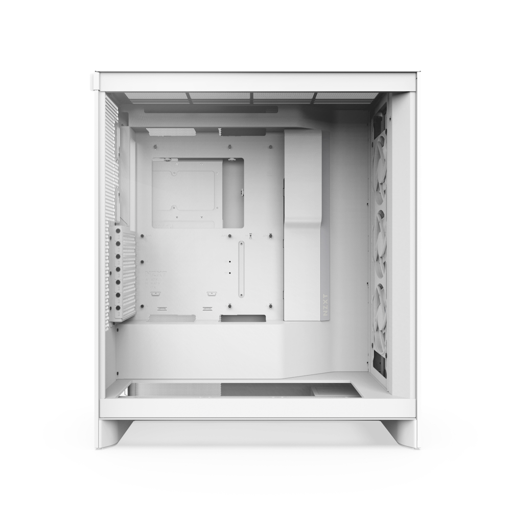 Zweites Bild vonNZXT H7 Flow RGB, Midi Tower, PC, Weiß, ATX, EATX, micro ATX, Mini-ITX, SGCC, Gehärtetes Glas, 18,5 cm