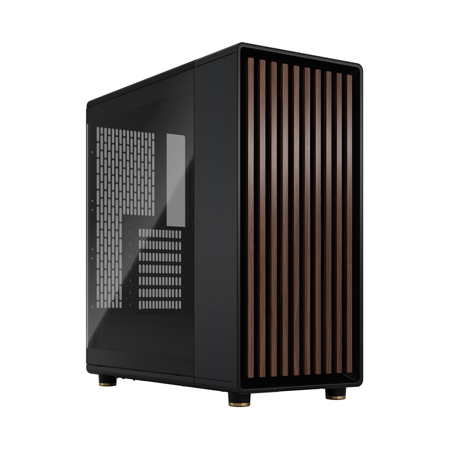 Fractal Design North , Midi Tower, PC, Schwarz, ATX, micro ATX, Mini-ITX, Stahl, Gehärtetes Glas, 17 cm