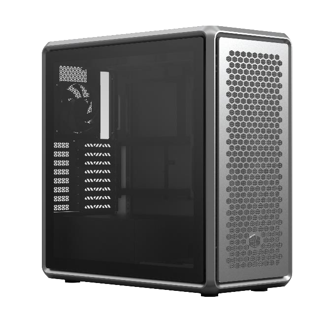 Cooler Master MasterFrame 600, Midi Tower, PC, Silber, ATX, ITX, micro ATX, Aluminium, SGCC, Gehärtetes Glas, 19 cm