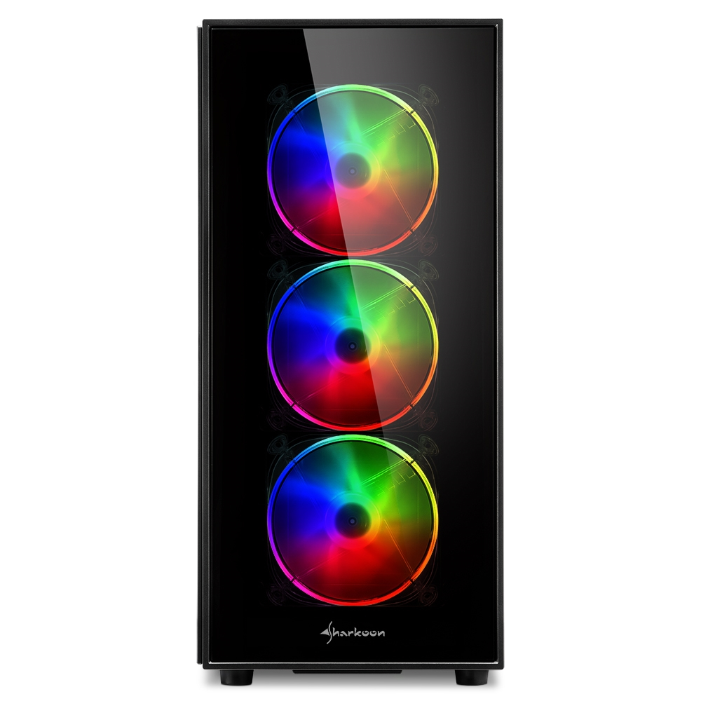 Zweites Bild vonSharkoon TG5 Pro RGB, Midi Tower, PC, Schwarz, ATX, micro ATX, Mini-ITX, Stahl, Gehärtetes Glas, Gaming