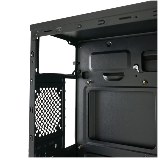 Zweites Bild vonLC-Power 7040B, Midi Tower, PC, Schwarz, ATX, micro ATX, Mini-ITX, Metall, Kunststoff, 14,5 cm