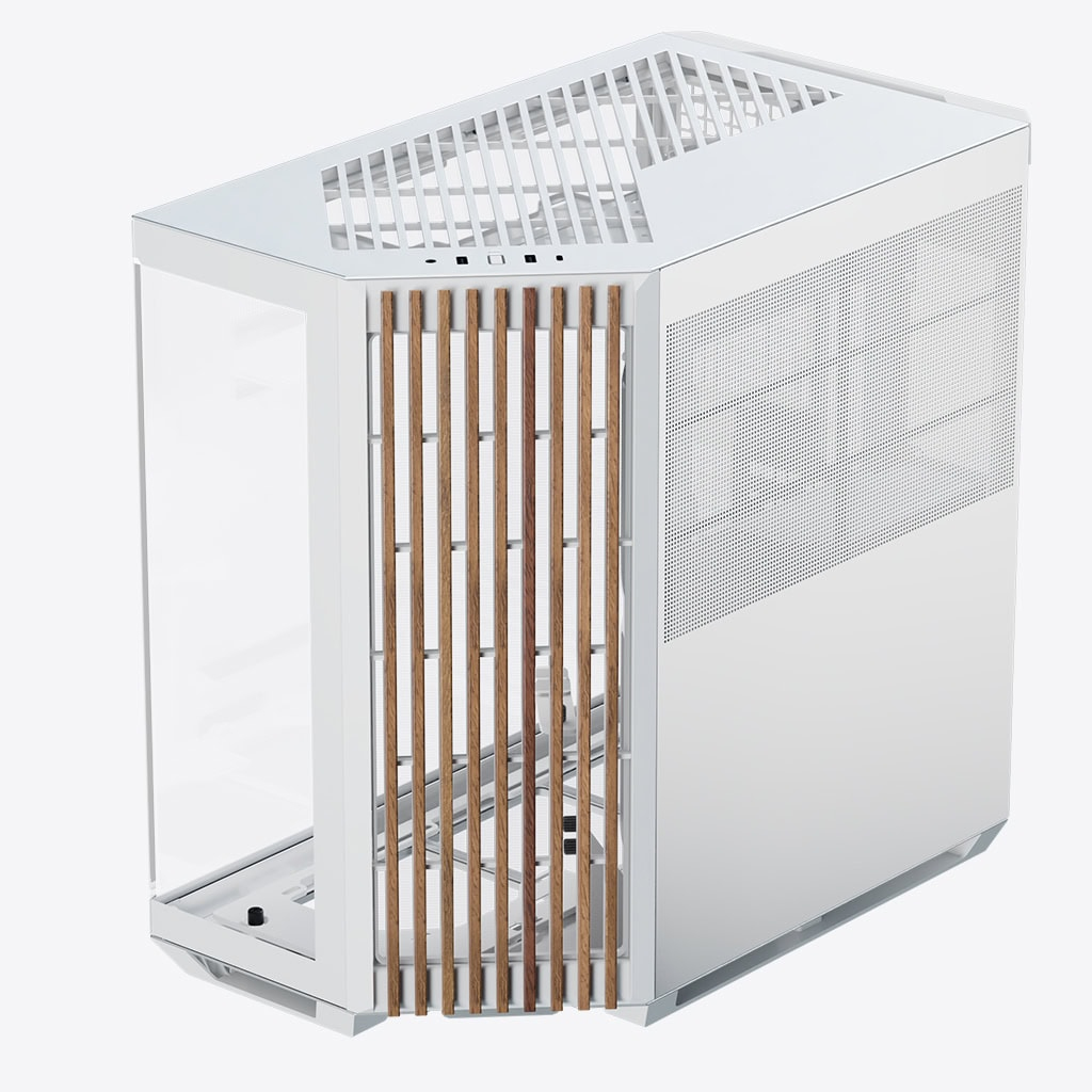 APNX V1-W-WT-v1, Midi Tower, PC, Weiß, Holz, ATX, micro ATX, Mini-ITX, Acrylnitril-Butadien-Styrol (ABS), SGCC, 17 cm