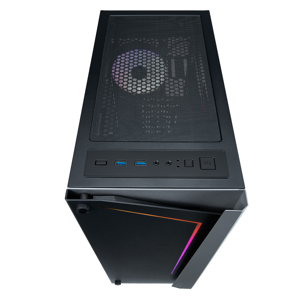 Zweites Bild vonAZZA APOLLO 430, Midi Tower, PC, Schwarz, Transparent, ATX, micro ATX, Gehärtetes Glas, Gaming