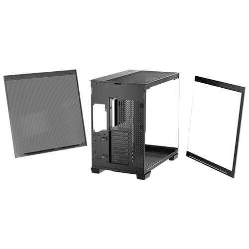 Zweites Bild vonAntec C8 Wood, Full Tower, PC, Schwarz, Holz, ATX, EATX, ITX, micro ATX, Glas, Kunststoff, Stahl, Holz, 17,5 cm