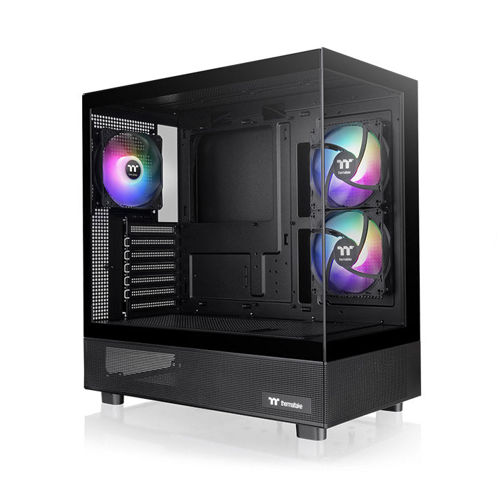 Thermaltake View 270 Plus TG ARGB, Midi Tower, PC, Schwarz, ATX, EATX, micro ATX, Mini-ITX, SPCC, Gehärtetes Glas, Gaming