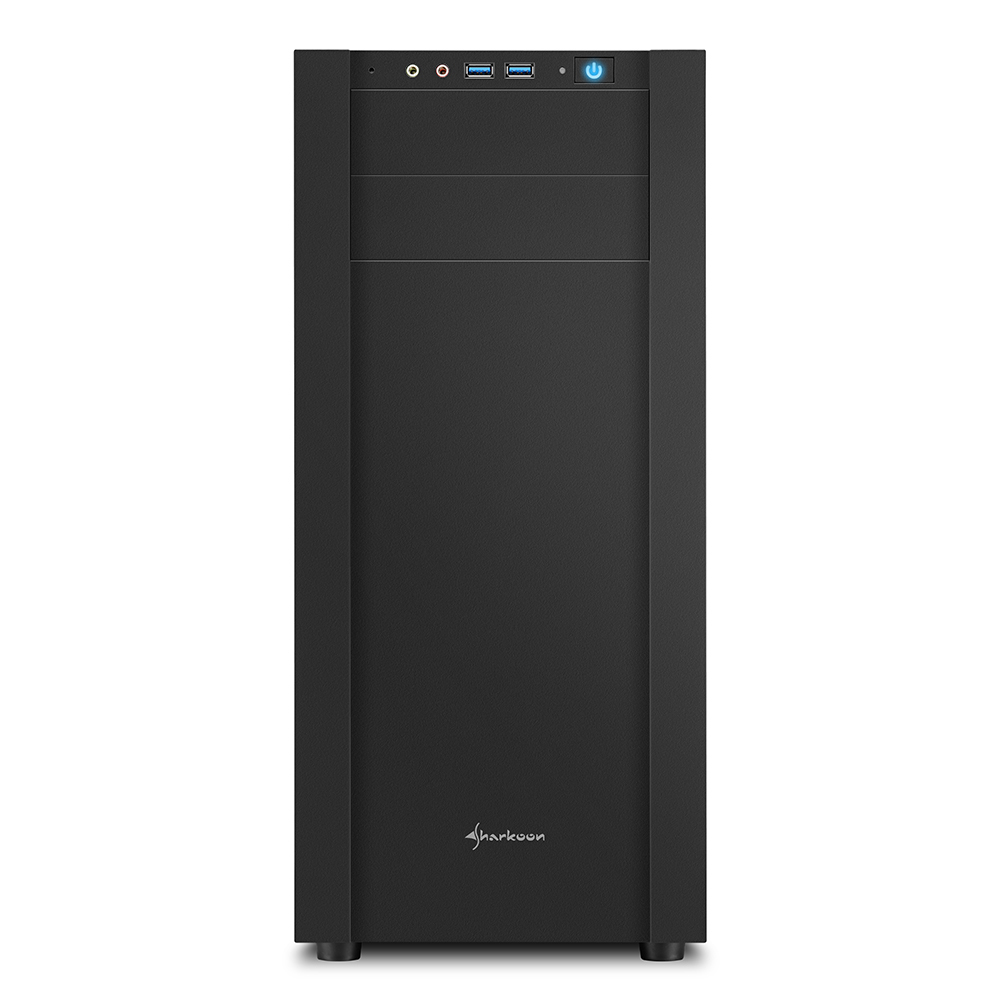 Zweites Bild vonSharkoon S25-W, Midi Tower, PC, Schwarz, ATX, micro ATX, Mini-ITX, Acryl, Metall, 16,7 cm
