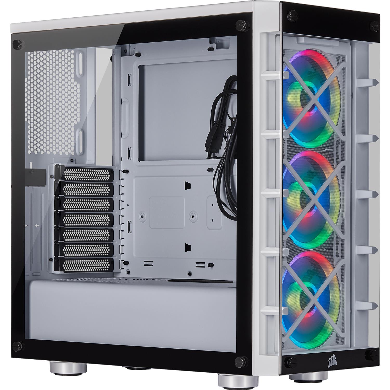 Corsair CC-9011189-WW, Midi Tower, PC, Weiß, ATX, micro ATX, Mini-ITX, Stahl, Gehärtetes Glas, 17 cm