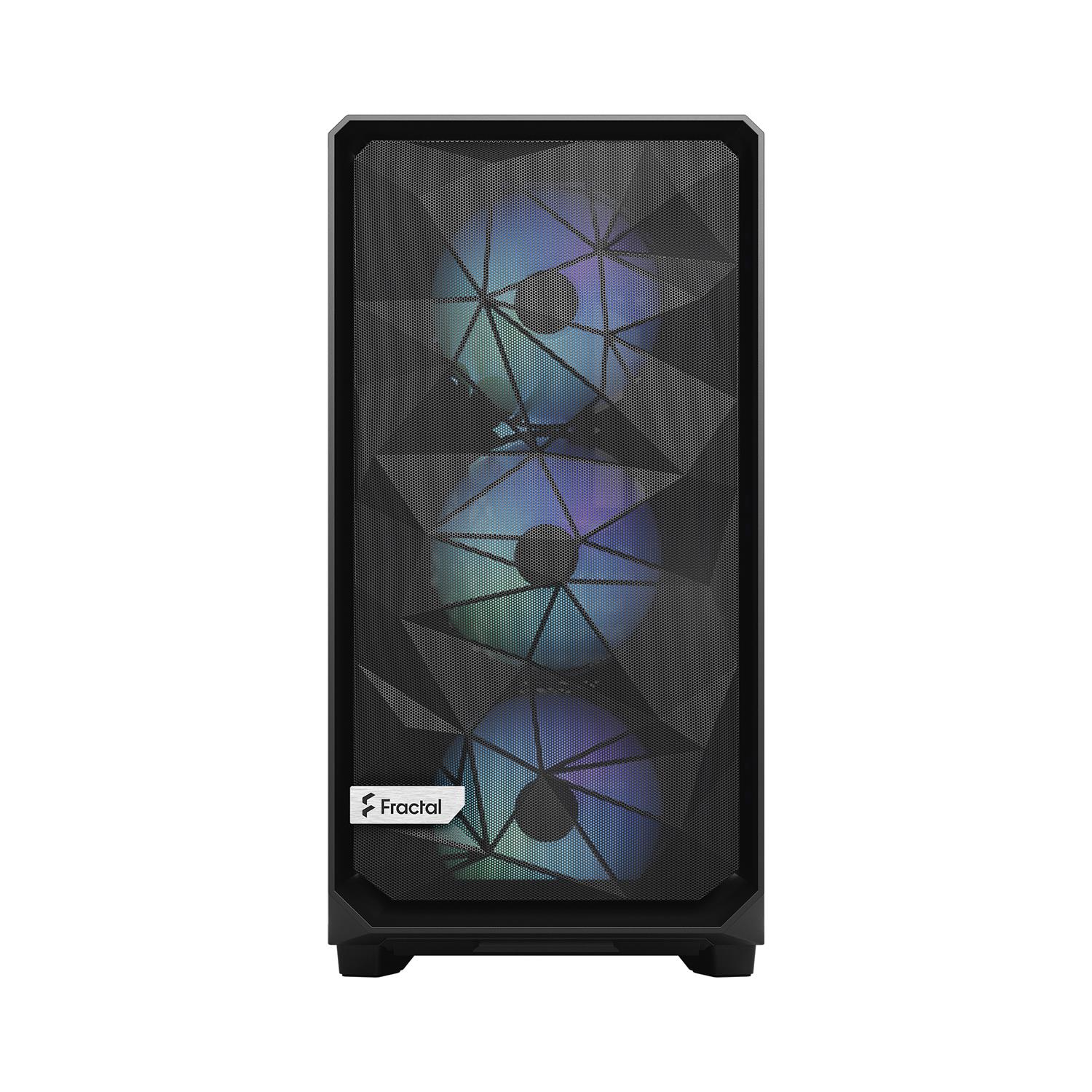 Zweites Bild vonFractal Design Meshify 2 Lite, PC, Schwarz, ATX, EATX, micro ATX, Mini-ITX, Stahl, Gehärtetes Glas, Multi, Taschenlüfter