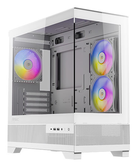 Antec CX500m ARGB, Mini Tower, PC, Weiß, ITX, micro ATX, Glas, Stahl, 16,5 cm