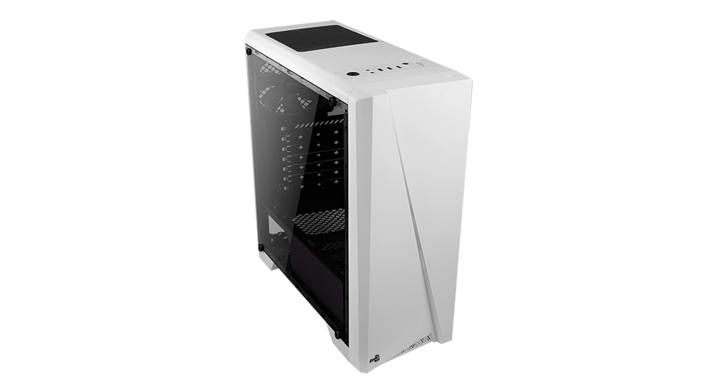 Zweites Bild vonAEROCOOL ADVANCED TECHNOLOGIES Aerocool Cylon, Midi Tower, PC, Weiß, ATX, micro ATX, Mini-ATX, Blau, Grün, Rot, Vorderseite, Oben
