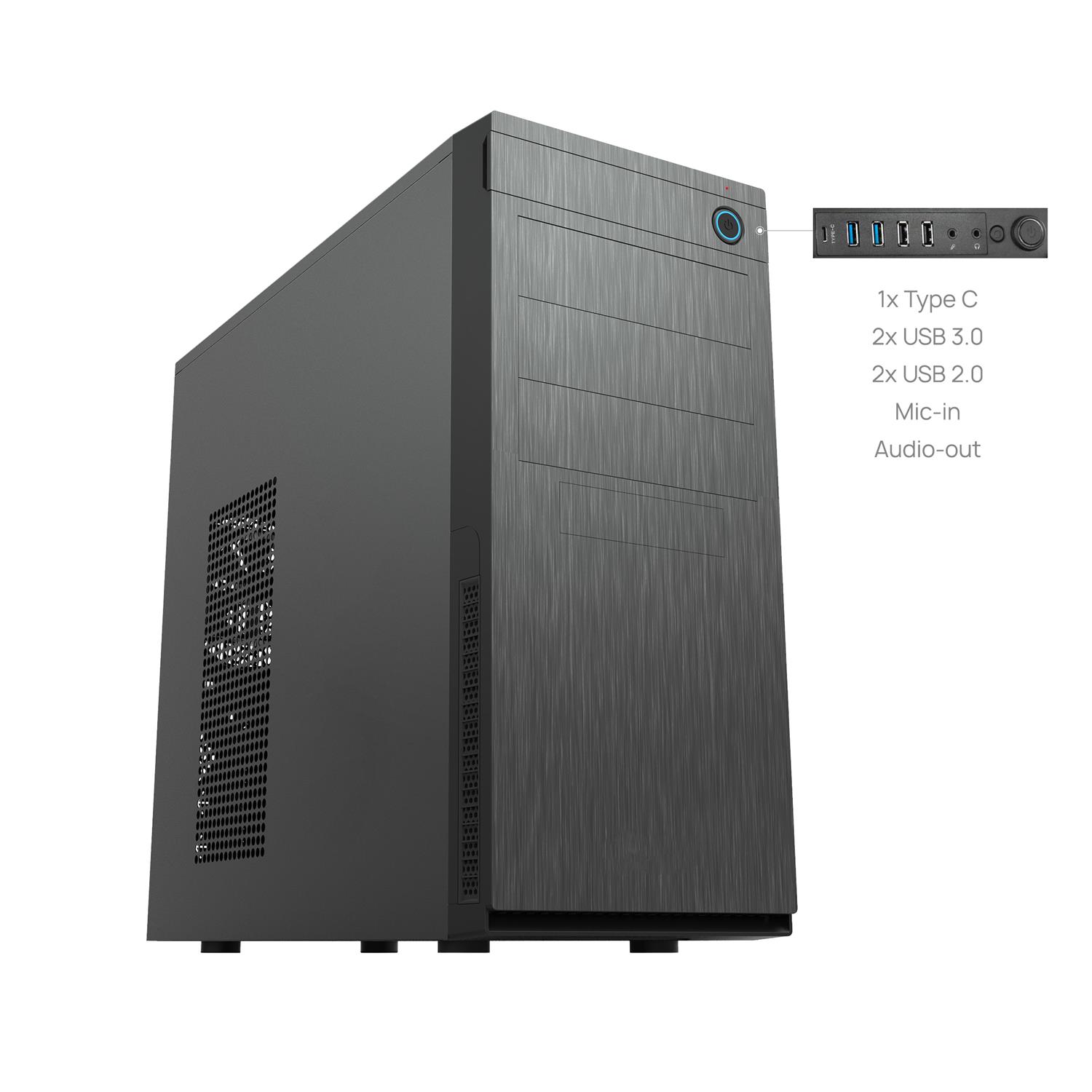 Zweites Bild vonChieftec HC-10B-OP, Mini Tower, PC, Schwarz, ATX, micro ATX, Mini-ITX, SECC, 15,5 cm