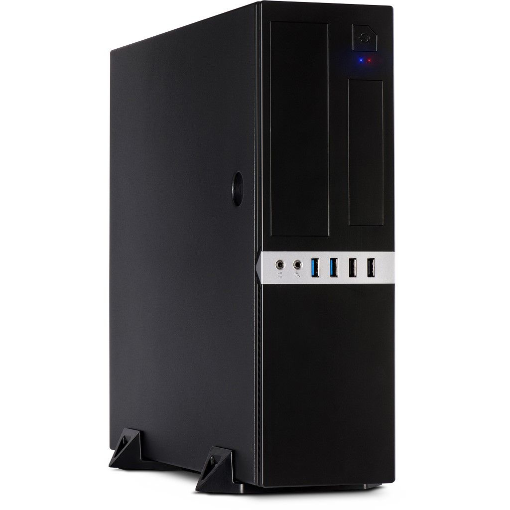 Inter-Tech IT-503, Mini Tower, PC, Schwarz, micro ATX, Mini-ITX, Metall, Heimbüro