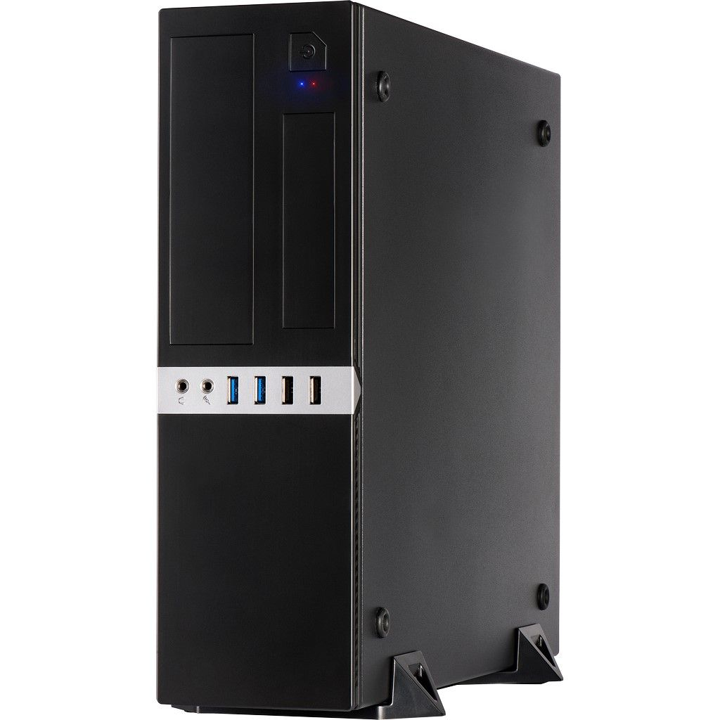 Zweites Bild vonInter-Tech IT-503, Mini Tower, PC, Schwarz, micro ATX, Mini-ITX, Metall, Heimbüro