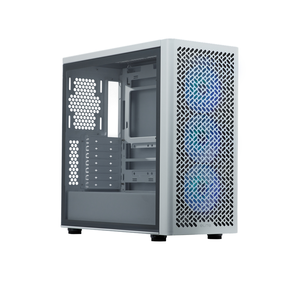 Cooler Master Elite 502, Midi Tower, PC, Weiß, ATX, EATX, ITX, micro ATX, Stahl, Gaming