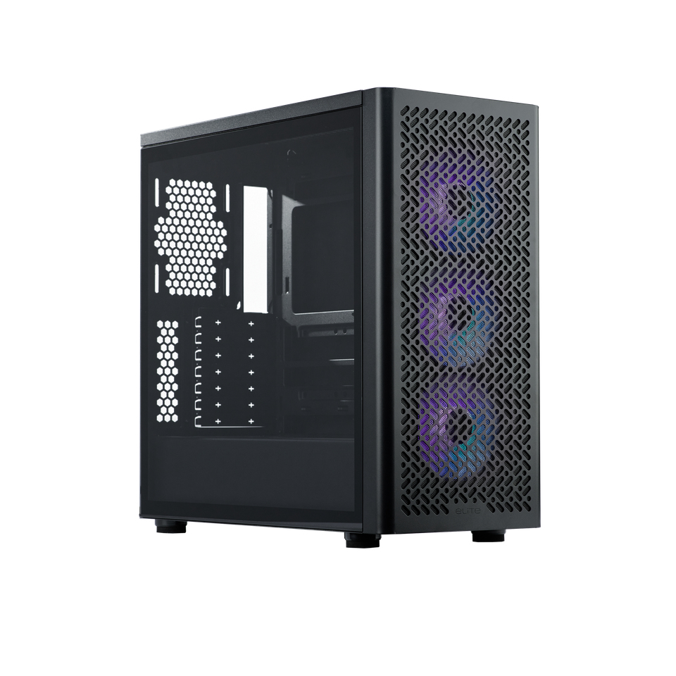 Cooler Master Elite 502, Midi Tower, PC, Schwarz, ATX, EATX, ITX, micro ATX, Stahl, Gaming