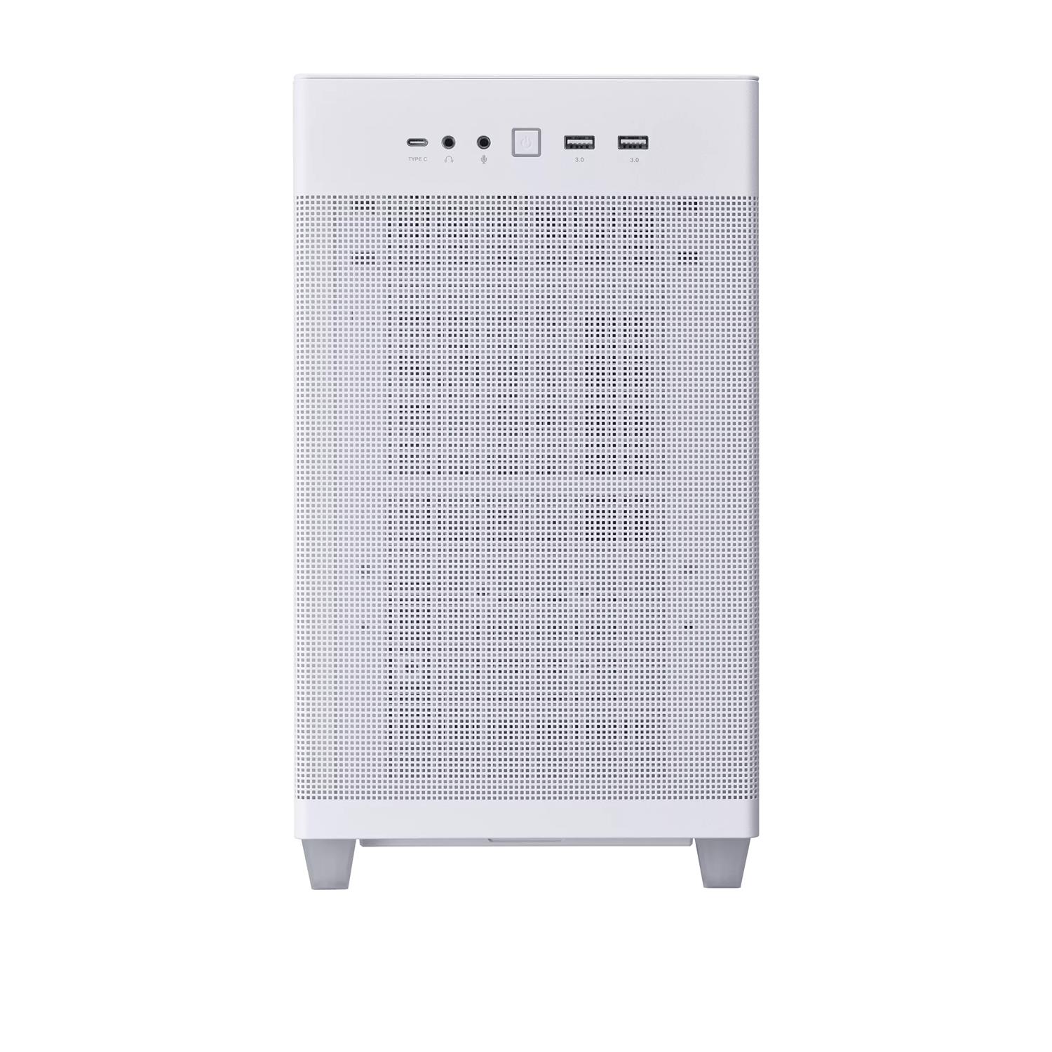 ASUS Prime AP201 MicroATX, Mini Tower, PC, Weiß, micro ATX, Mini-ITX, 17 cm, 33,8 cm
