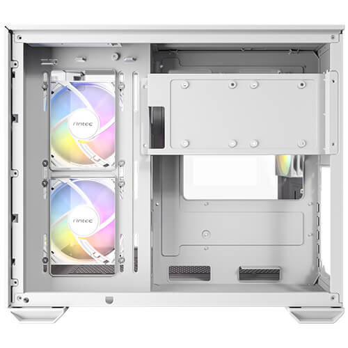Antec CX600M Trio ARGB White, Mini Tower, PC, Transparent, Weiß, ITX, Micro-ITX, Glas, Stahl, Gehärtetes Glas, Gaming