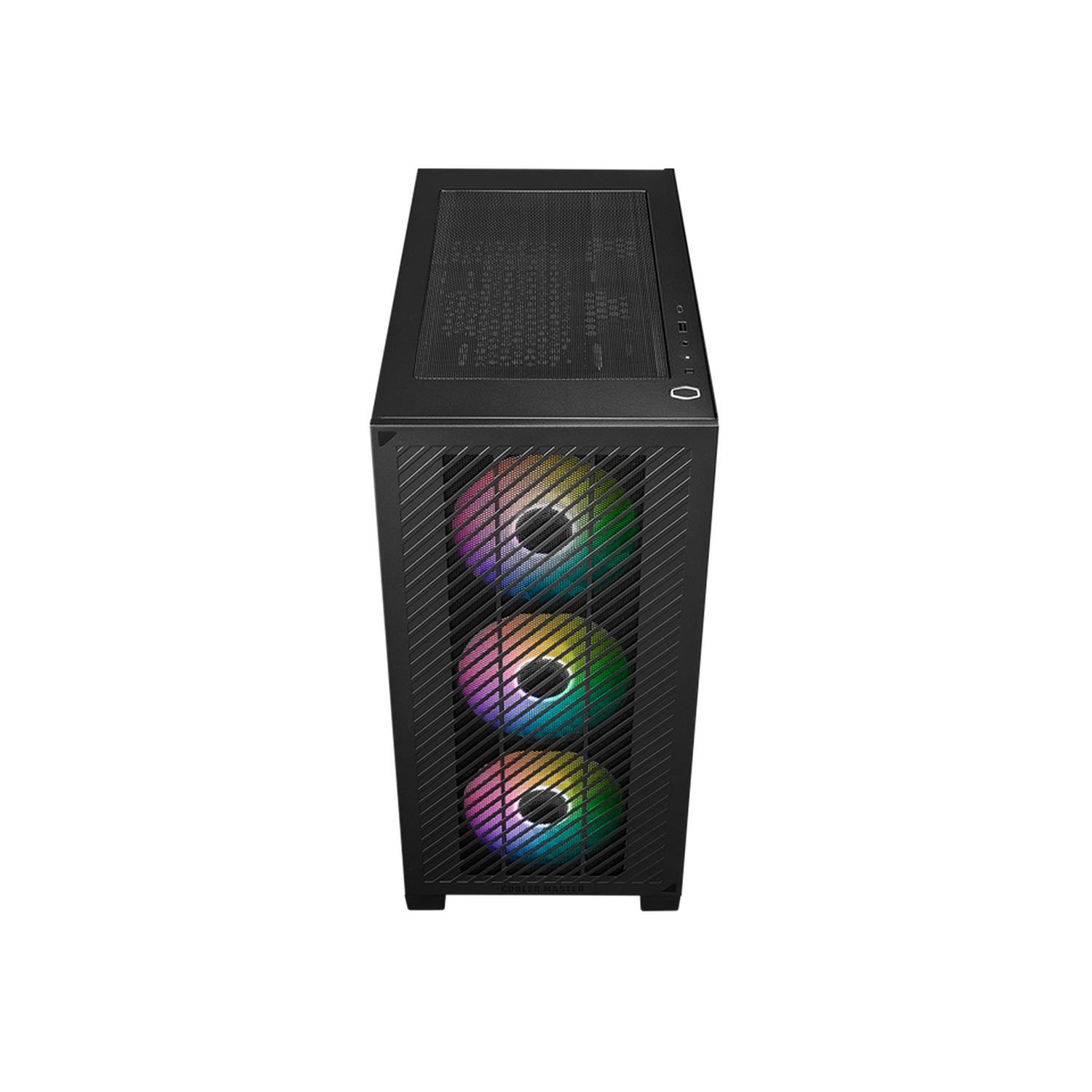 Zweites Bild vonCooler Master Elite 301, Mini Tower, PC, Schwarz, ITX, micro ATX, Kunststoff, Stahl, Gehärtetes Glas, Multi