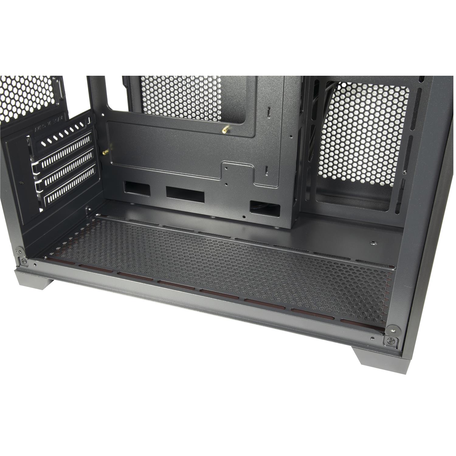 Zweites Bild vonInter-Tech C-501 Aspect, Midi Tower, PC, Schwarz, micro ATX, Mini-ITX, 15,5 cm, 37,5 cm