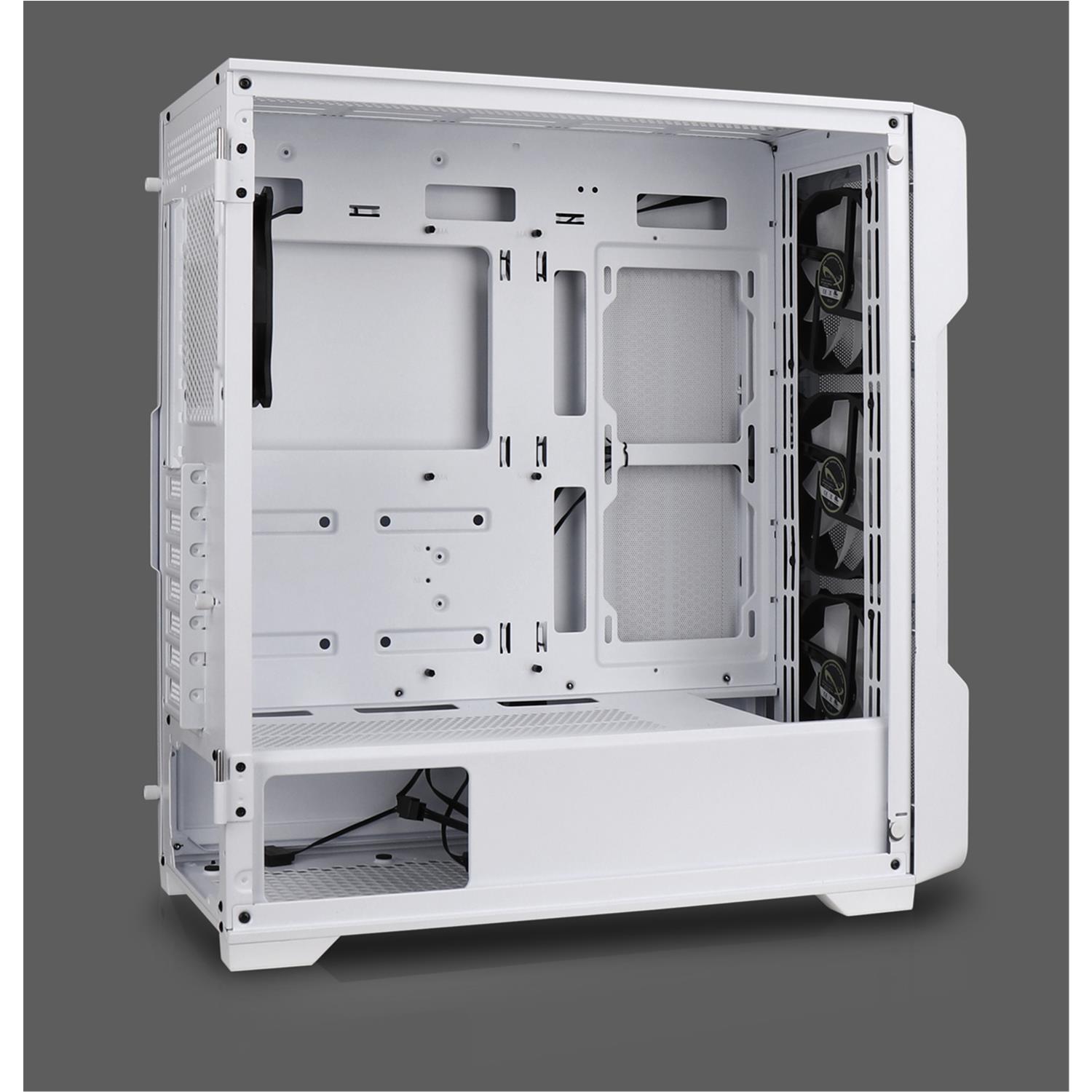 Zweites Bild vonNanoxia DS-9ARGB-W, Midi Tower, PC, Weiß, ATX, EATX, micro ATX, Mini-ITX, Kunststoff, Stahl, Gehärtetes Glas, Gaming